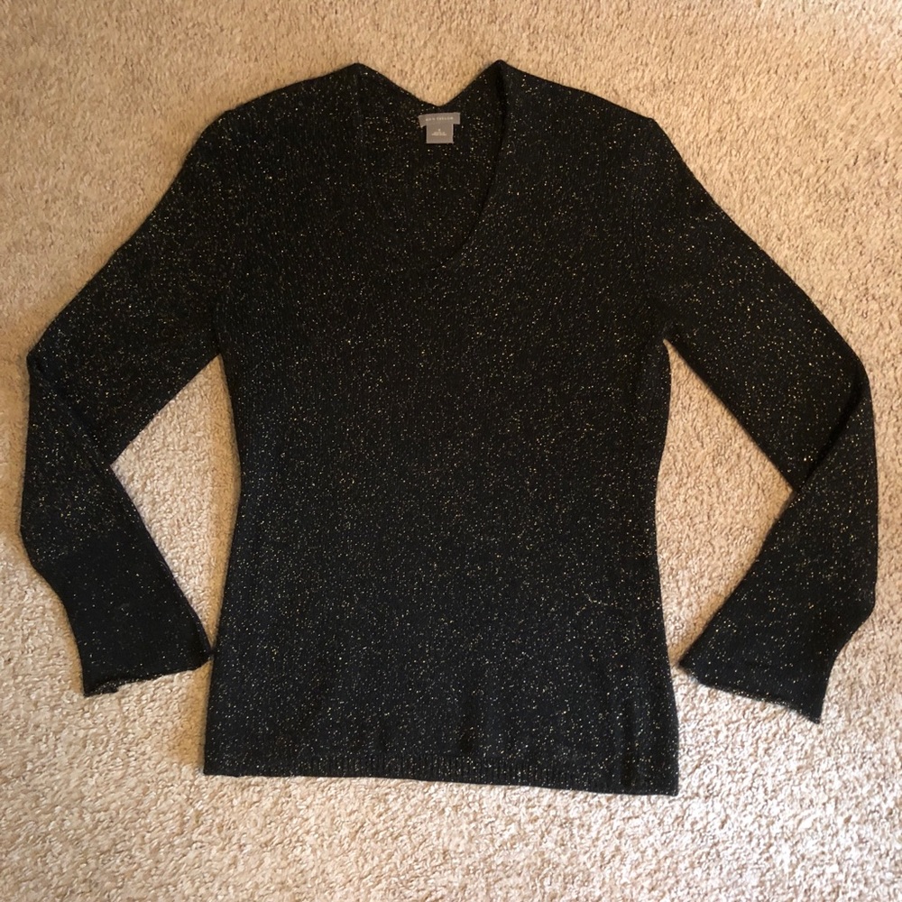 Women’s Ann Taylor sparkly black sweater small